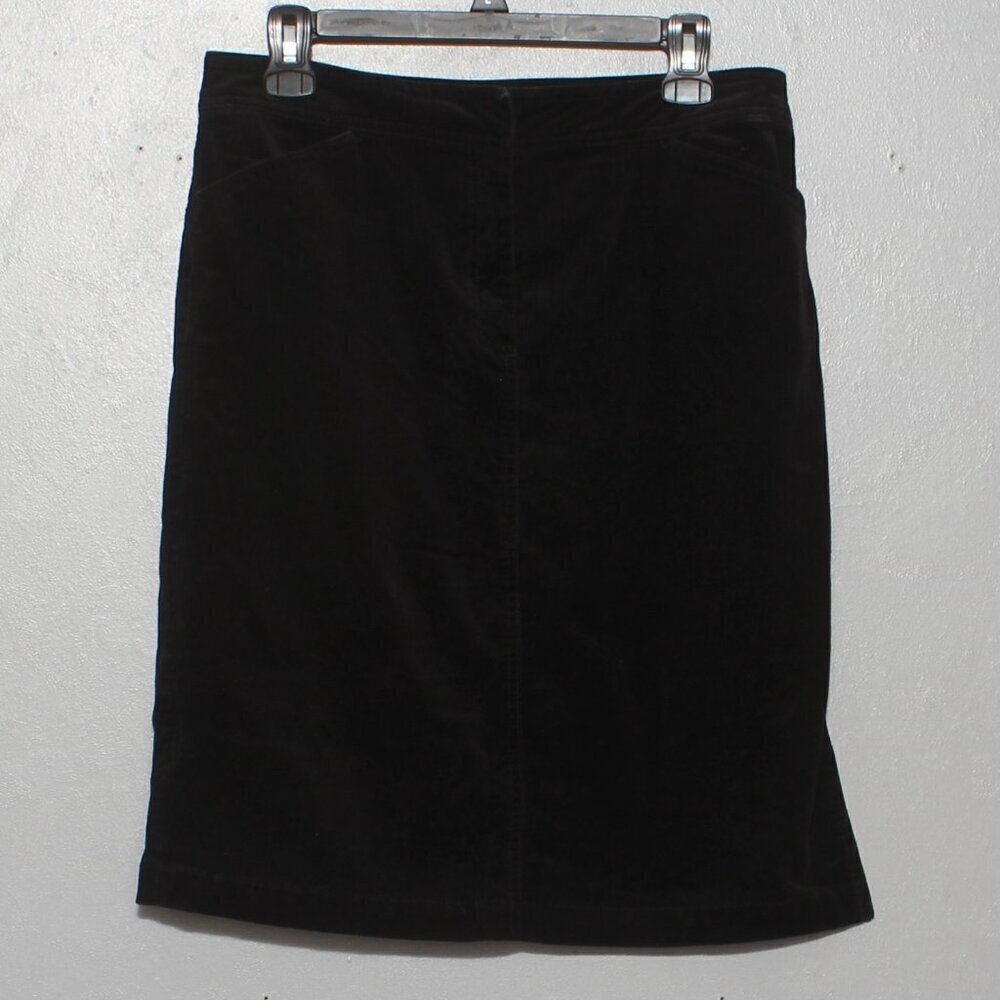 J crew vintage black velvet skirt